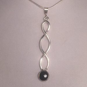 Whitby Jet & Stirling Silver Pendant