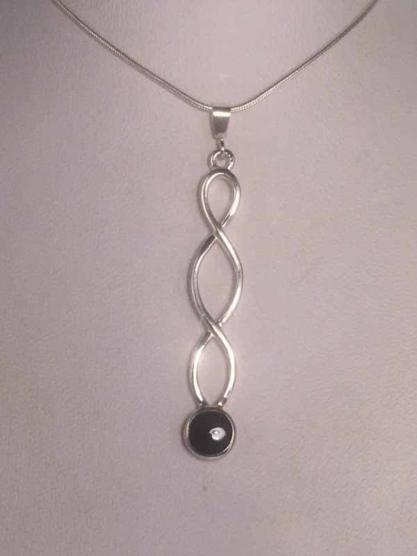 Whitby Jet & Stirling Silver Pendant